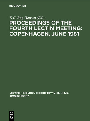 cover image of Proceedings of the Fourth Lectin Meeting